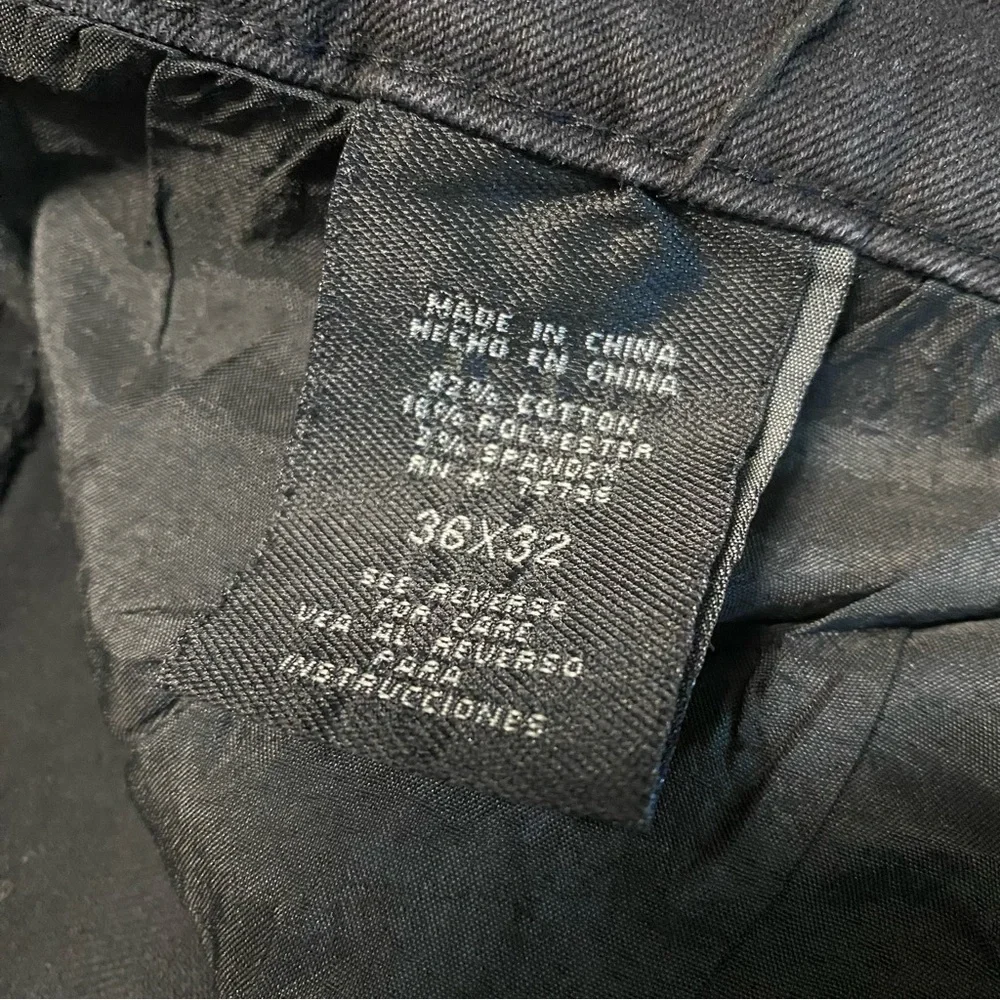 Men's Distressed Black Jeans 36x32 skinny